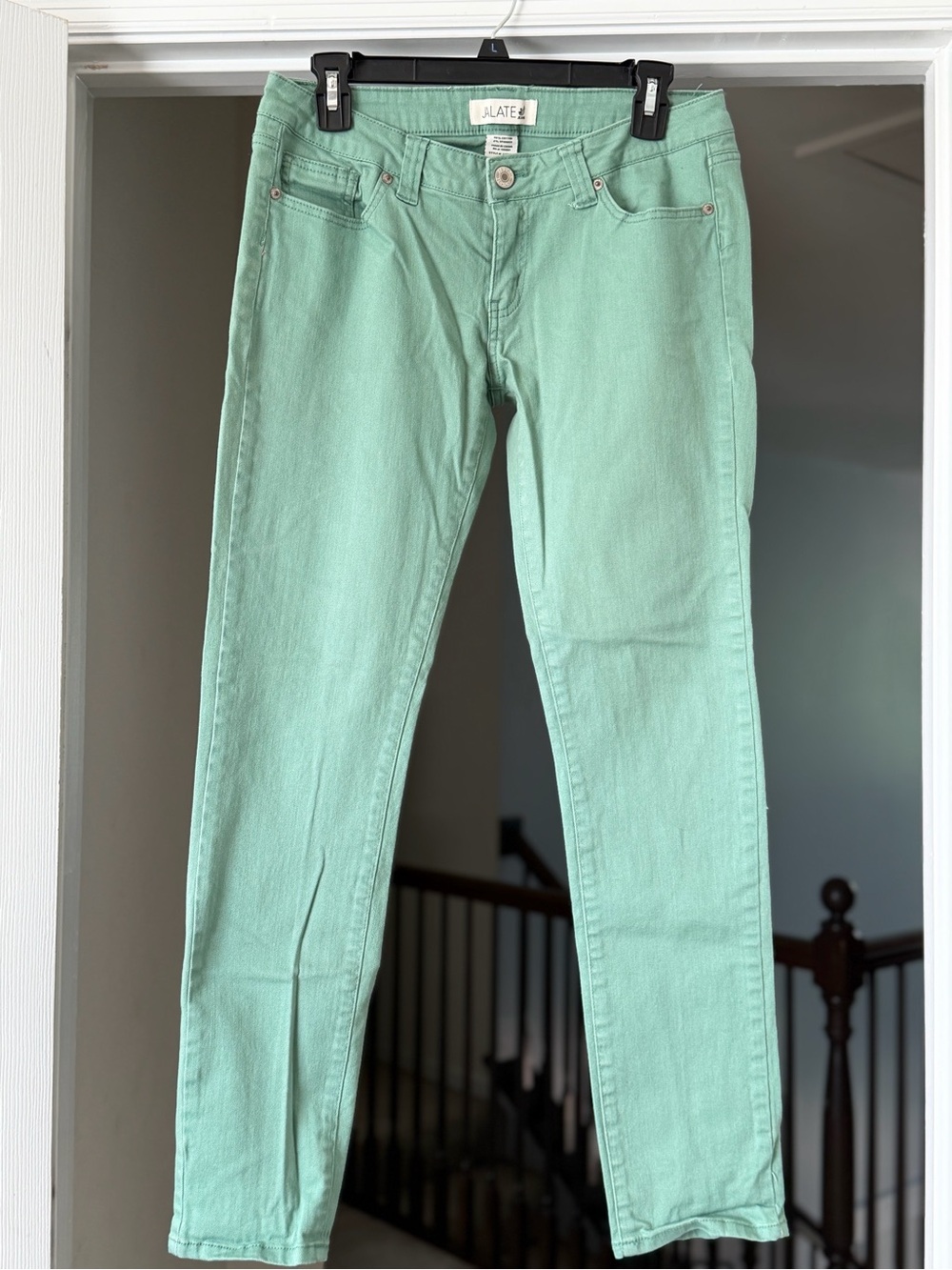 JALATE Women's Mint Green Skinny Jeans - Slim Stretch Denim